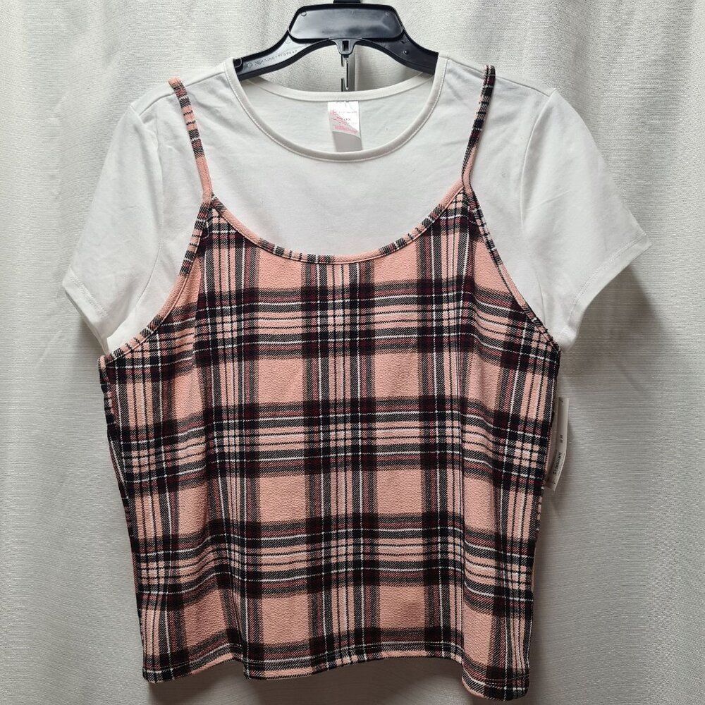 No Boundaries Tank and Tee Combo Juniors XXL 90s Casual School